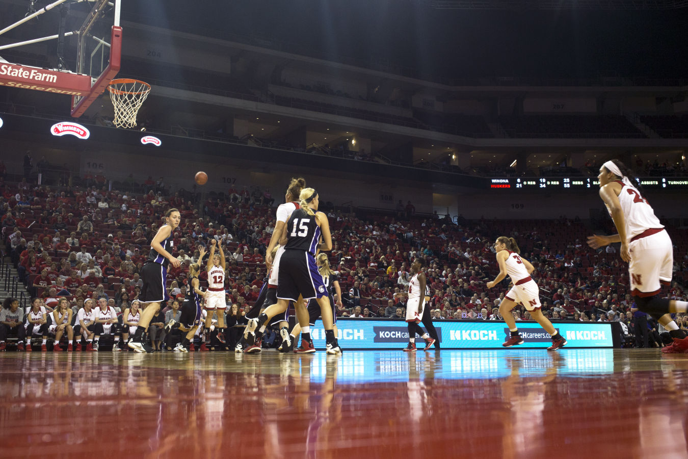 Women's basketball, Winona State vs. Nebraska, 11.08.15